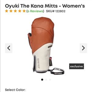 Ski, Snowboard Mitts. Oyuki The Kana, XS NWT
